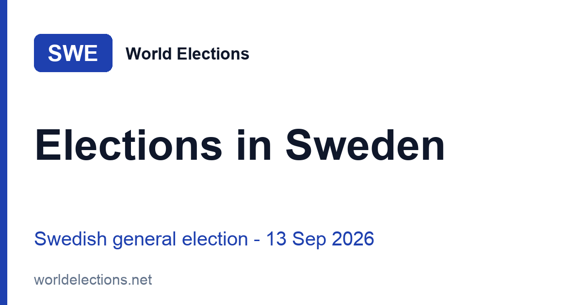 Sweden Elections 2026 - Date, Results & Leaders